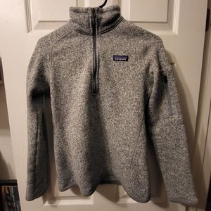 Patagonia Worn Wear 1/4-Zip Fleece Pullover Jacket Sweater Womens S Stonewash